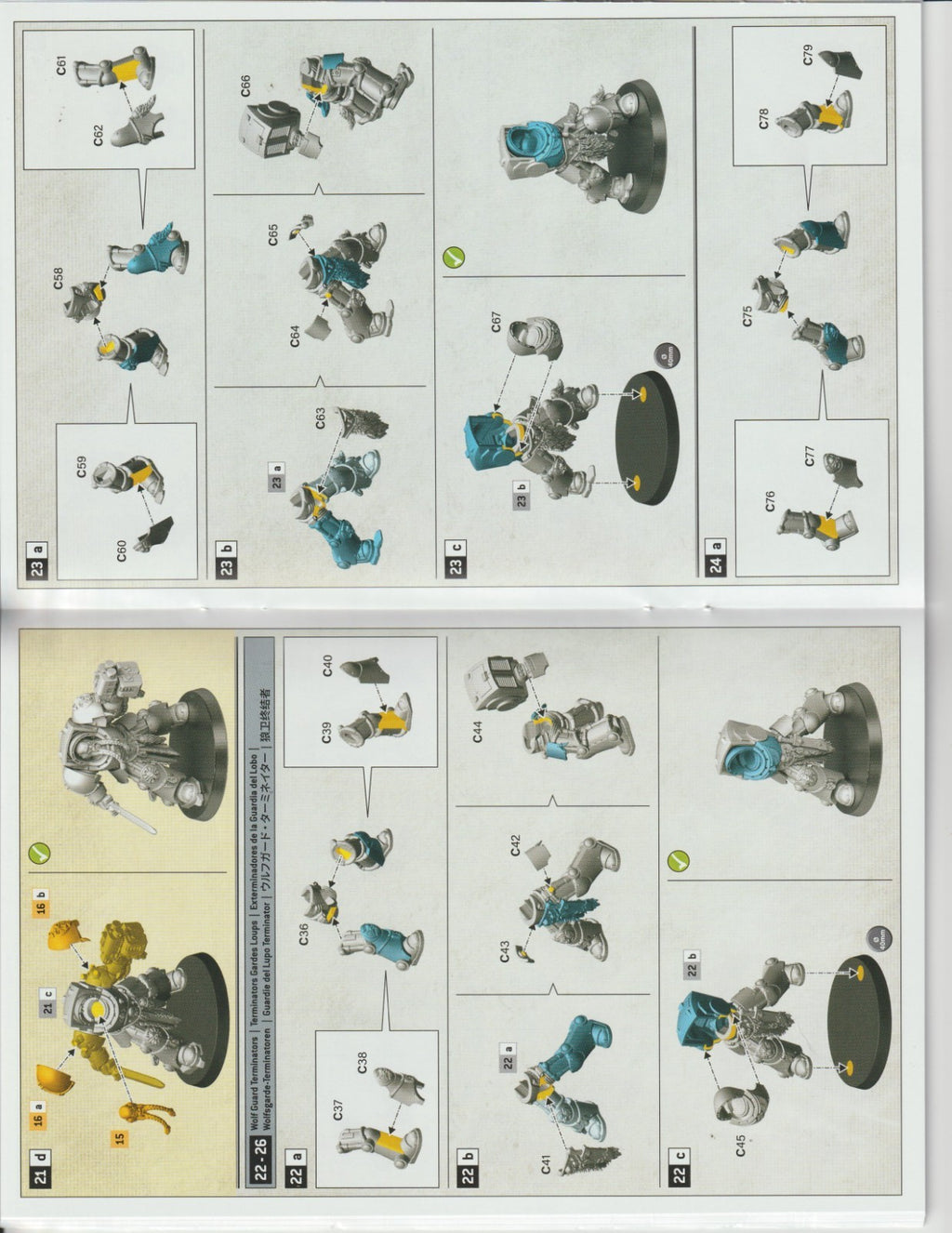 Warhammer 40k Space Wolves - 5 Wolf Guard Terminators (Unit) NEW