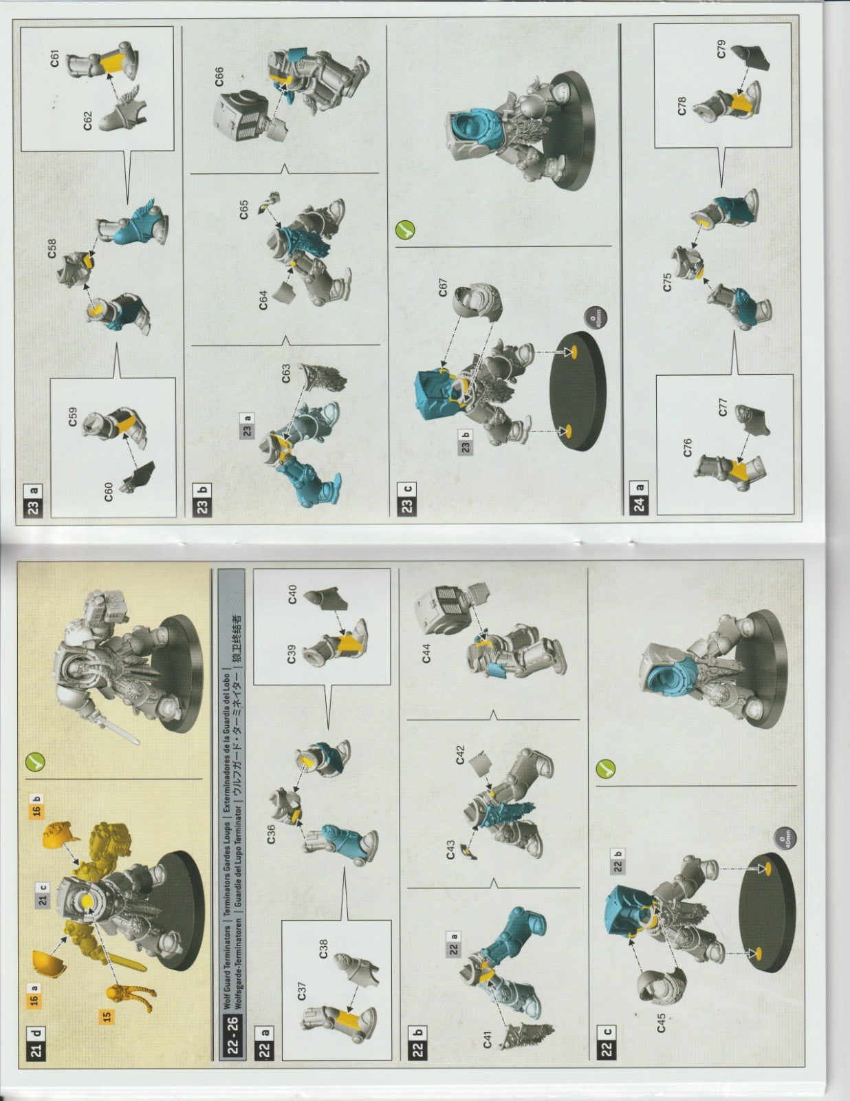 Warhammer 40k Space Wolves - 5 Wolf Guard Terminators (Unit) NEW