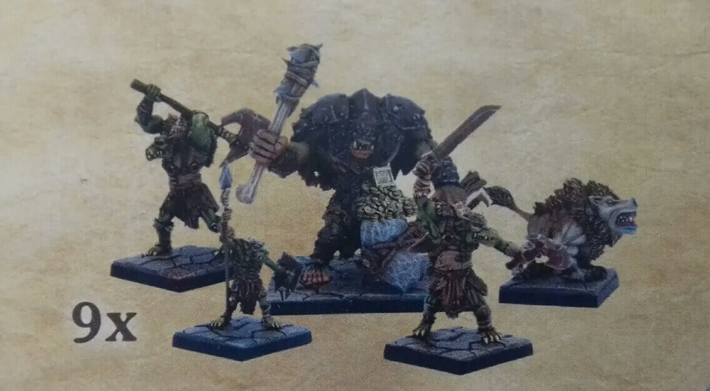 Mantic Fantasy Wargame Dungeon Master Starter Monsters, set A x9, NEW