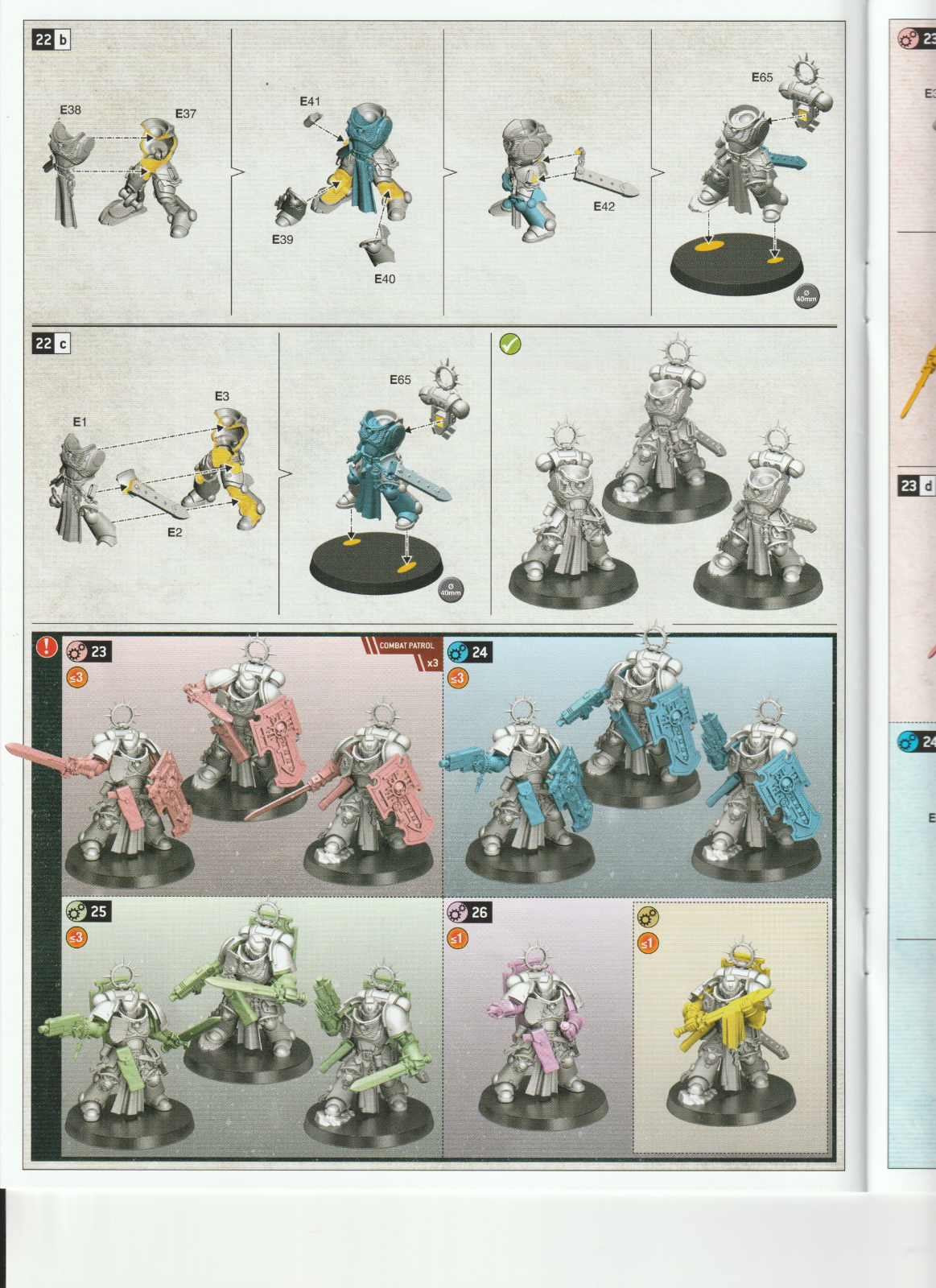 Warhammer 40K - Space Marines - Bladeguard Veteran Squad (3 Models), NEW