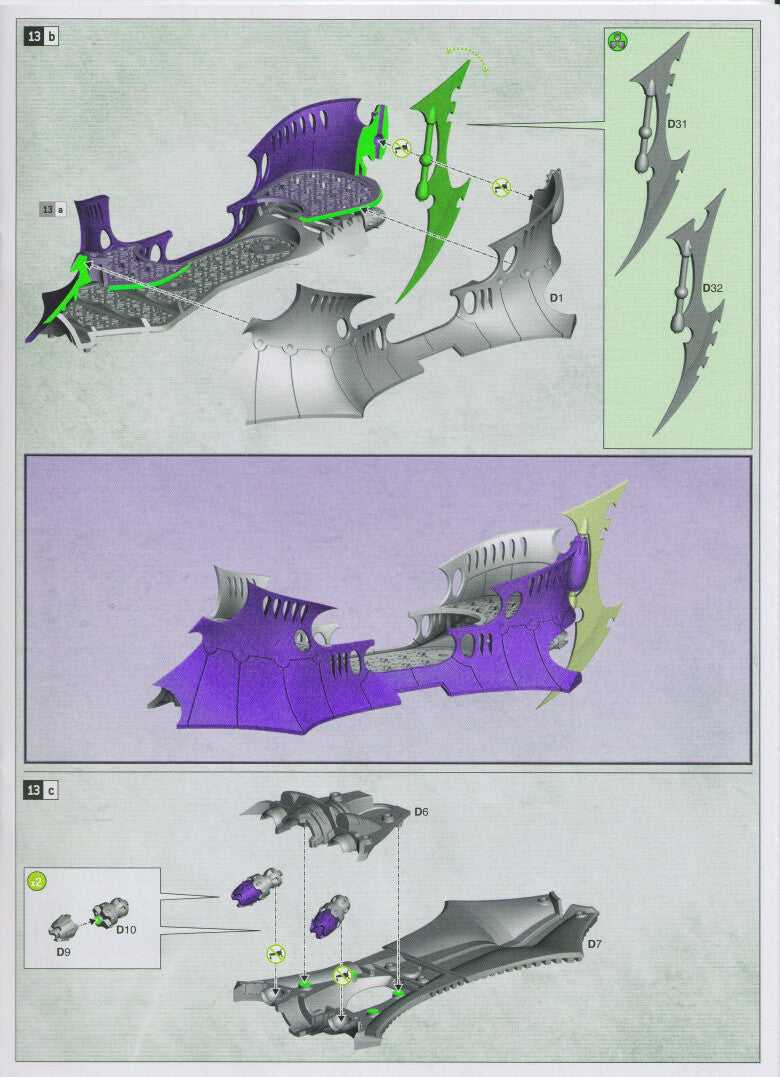 Drukhari Raider - Warhammer 40K ( Dark Eldar ) flying vehicle, NEW