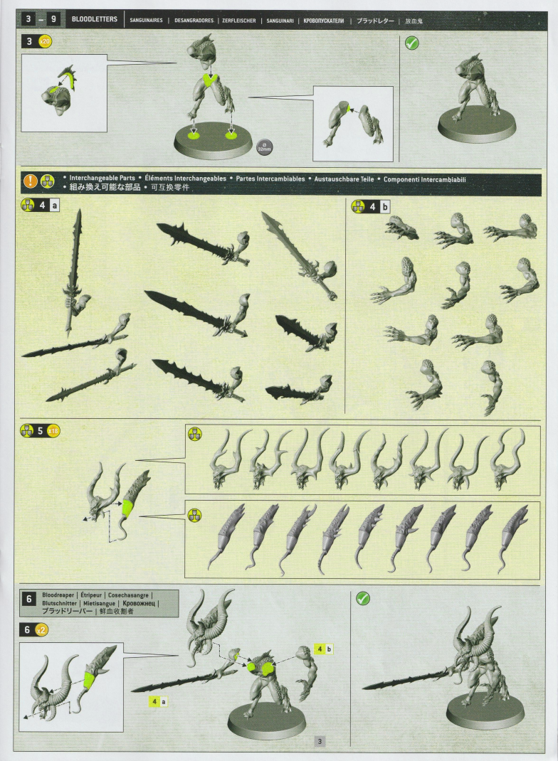 Warhammer - Age of Sigmar - Khorne - 10 Bloodletters, NEW on sprue with bases