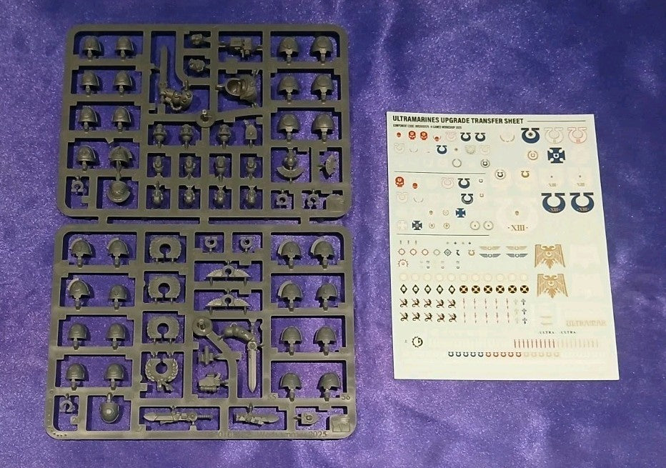 2025 Ultramarines Upgrade Set ( Sprue + Transfers ) , Warhammer 40K, NEW