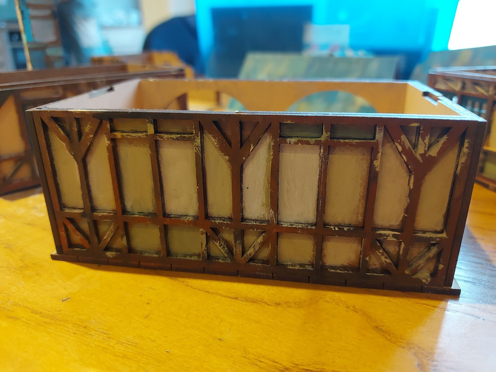 Small Collection Of Wargame Scenary / Village, 10 MDF Houses Part Painted, NEW