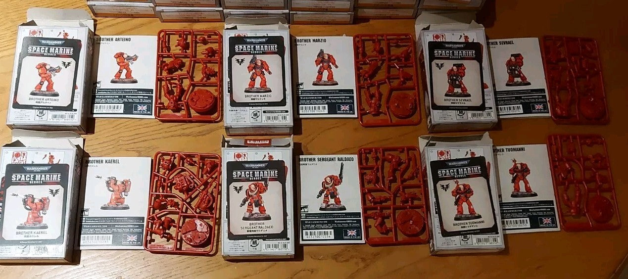 Space Marine Hero Series Blood Angels Collection 1 - COMPLETE Set 6 Models , NEW
