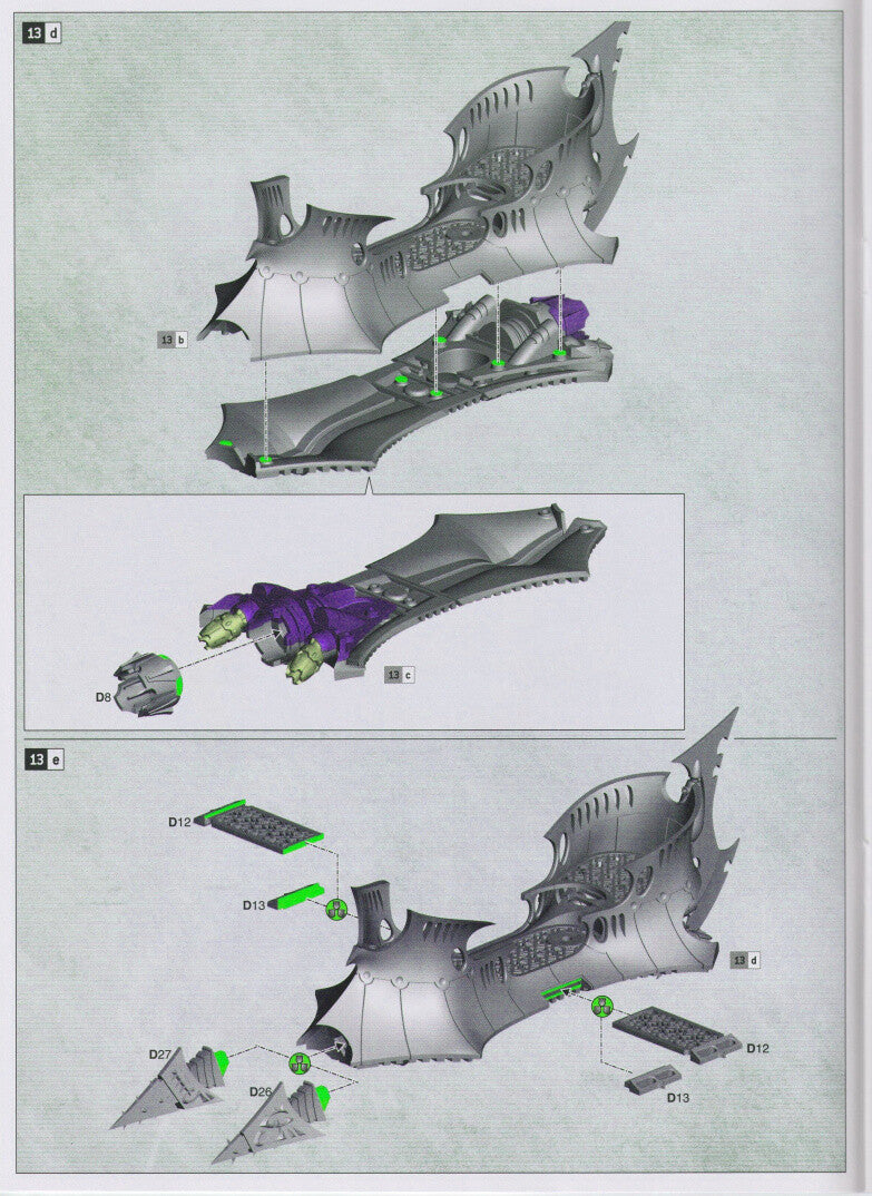 Drukhari Raider - Warhammer 40K ( Dark Eldar ) flying vehicle, NEW