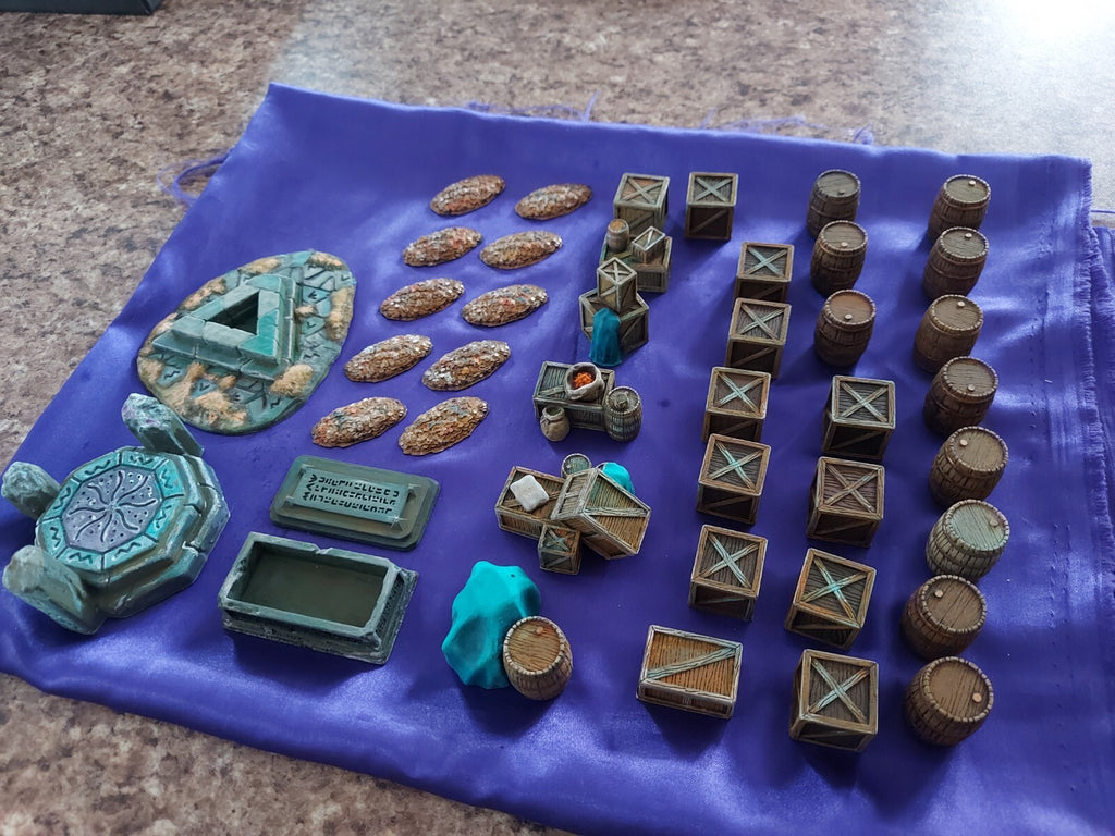 Small Collection Of Wargame / D&D Scenary Well Painted, NEW