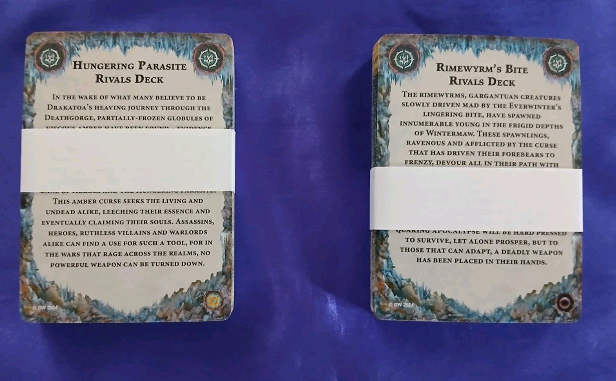 Hunkering Parasite & Rimewyrms Bite Rivals Deck, NEW Warhammer Underworlds