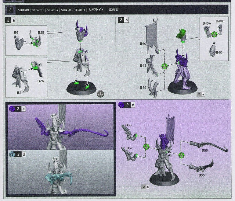 Warhammer 40k Dark Eldar / Drukhari 10 Kabalites Warriors ( unit ), NEW