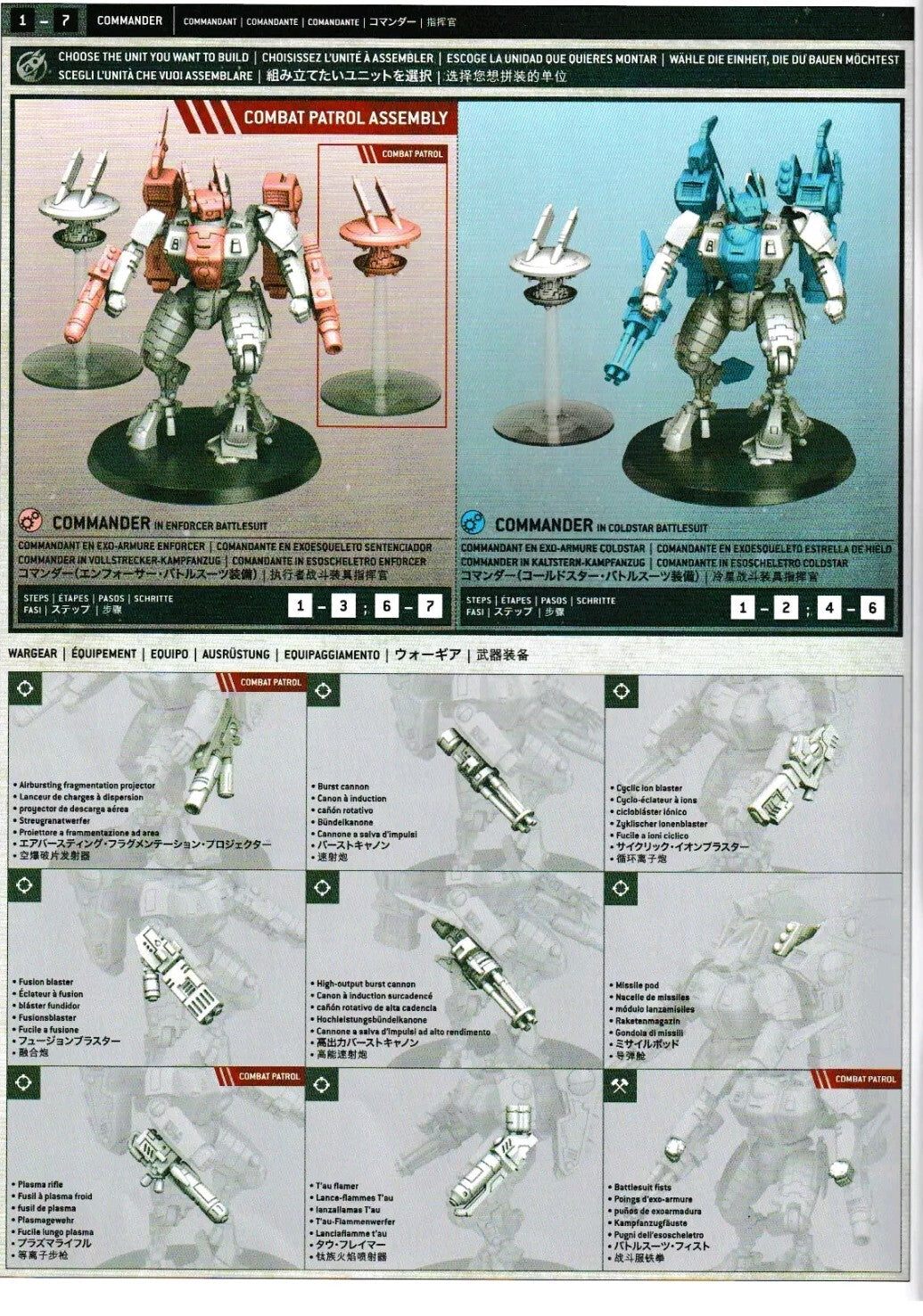 Tau Empire Commander in Enforcer or Coldstar suit, NEW on sprue Warhammer 40K