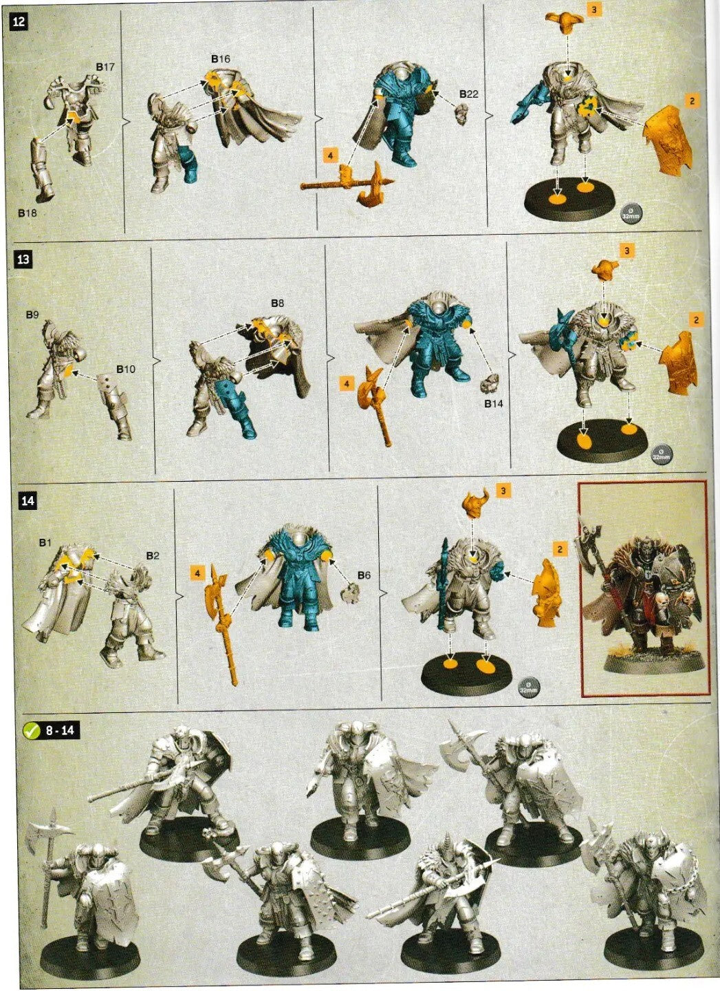 Warhammer - Slaves to Darkness - 10 Chaos Warriors Unit - NEW with bases