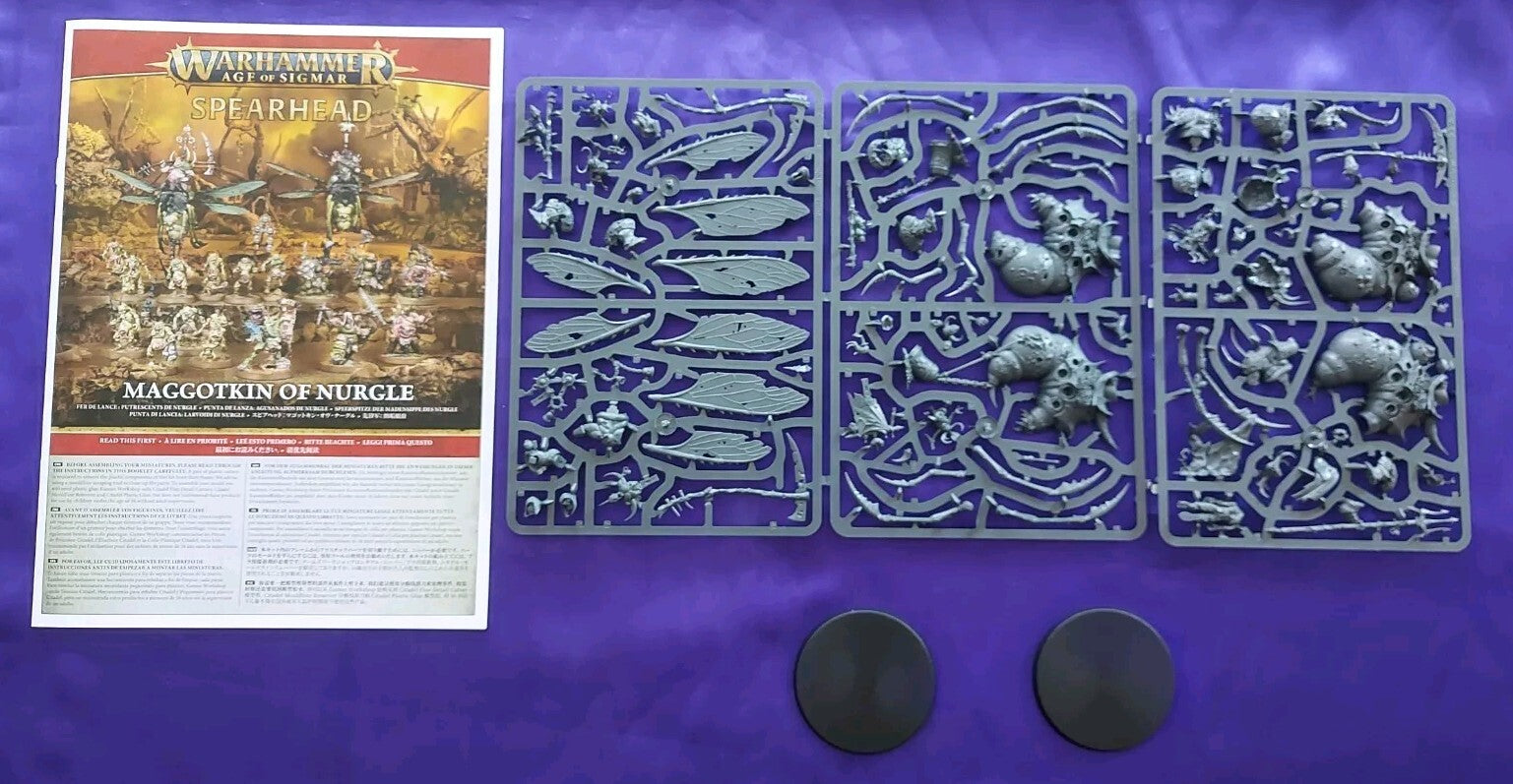 Warhammer - AoS - Maggotkin of Nurgle - 2 Pusgoyle Blightlords (Unit), NEW