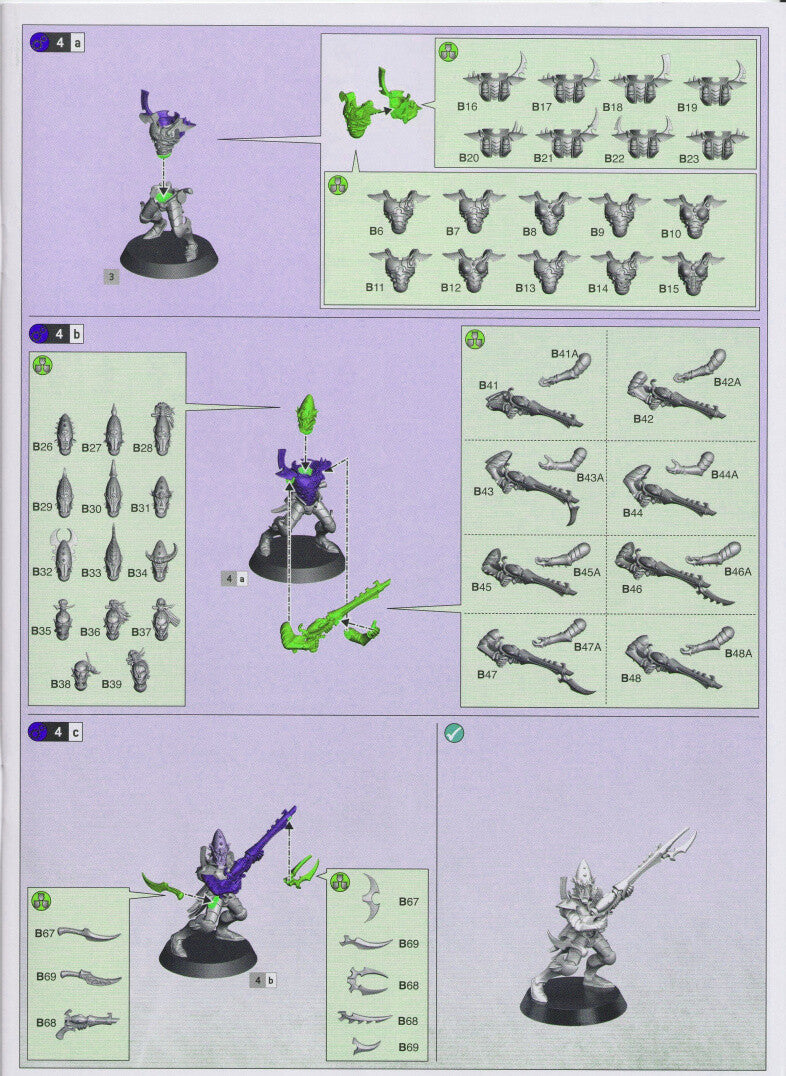 Warhammer 40k Dark Eldar / Drukhari 10 Kabalites Warriors ( unit ), NEW
