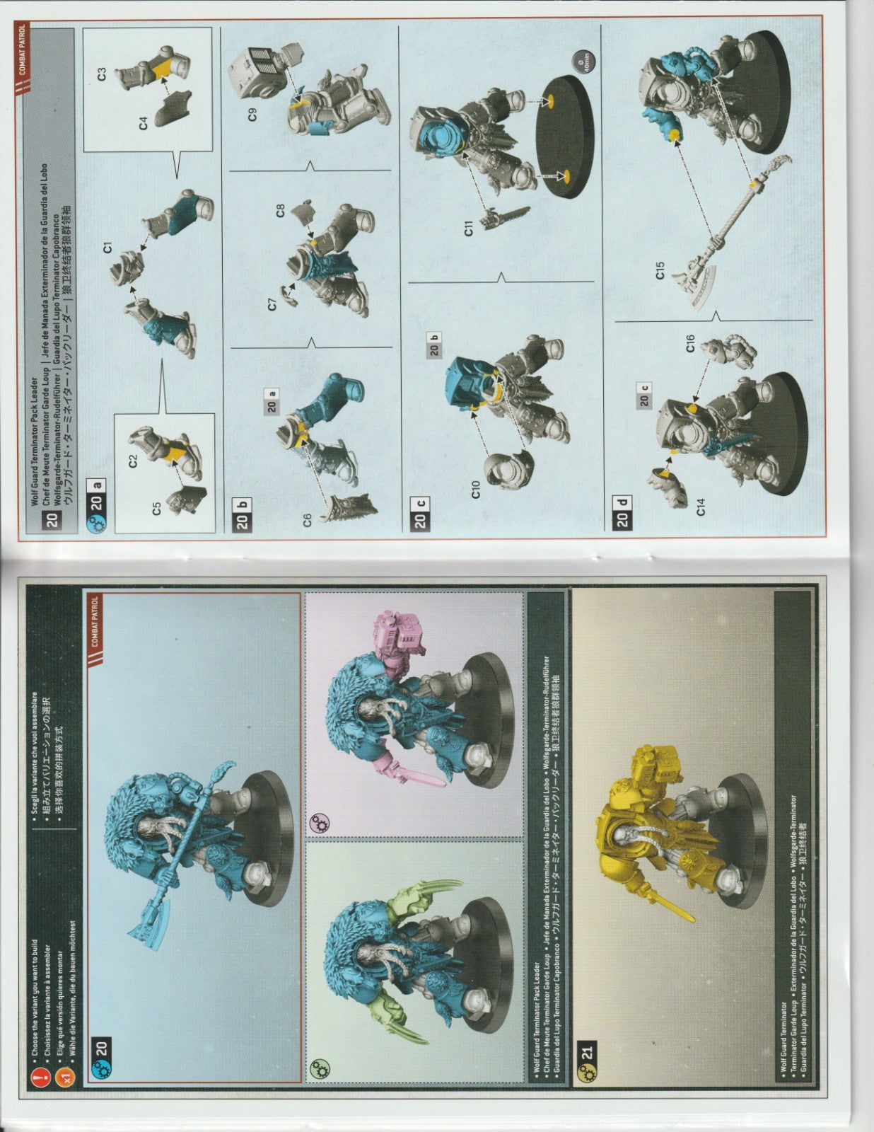 Warhammer 40k Space Wolves - 5 Wolf Guard Terminators (Unit) NEW