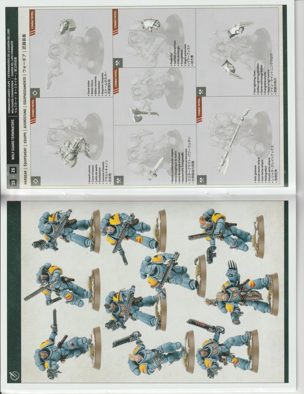 Warhammer 40k Space Wolves - 5 Wolf Guard Terminators (Unit) NEW
