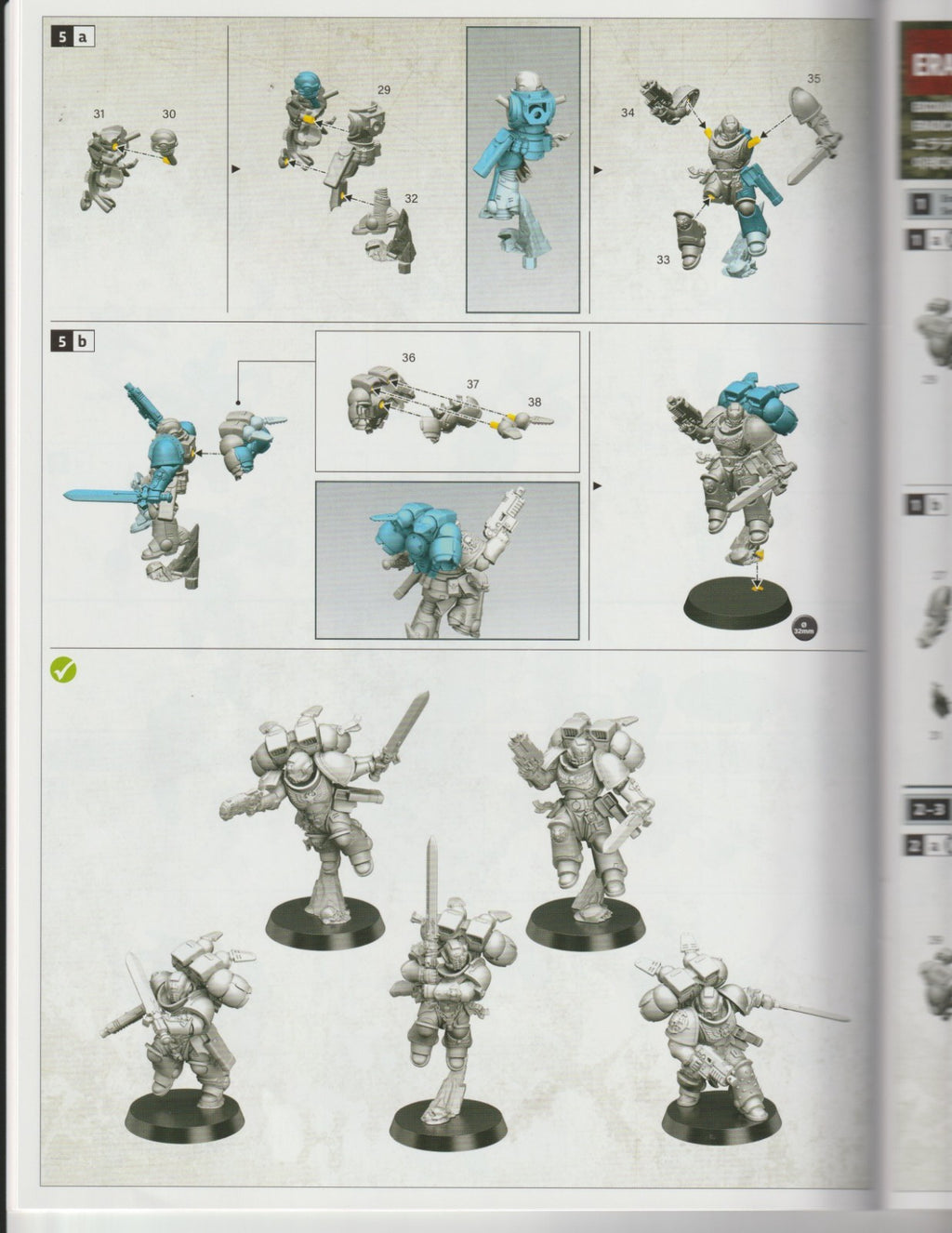 Warhammer 40k ARMAGEDDON, Space Marines Librarian, Chaplain + 5 Vanguard, NEW