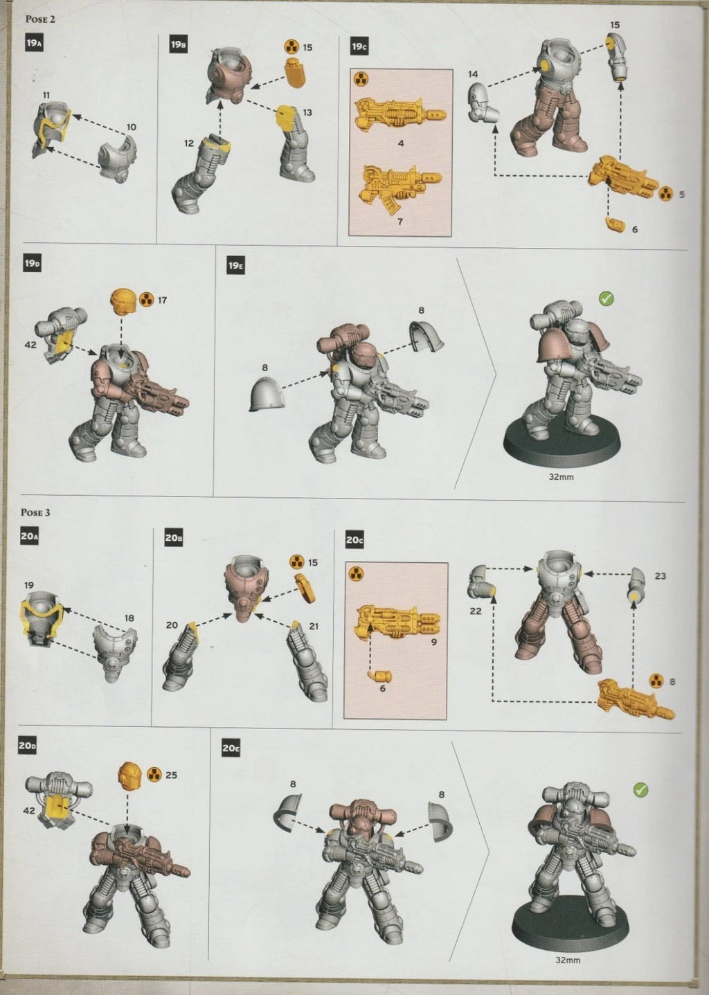 Warhammer 30K Horus Heresy, Saturnine - MK 2 Veteran Squad With Disintegrators
