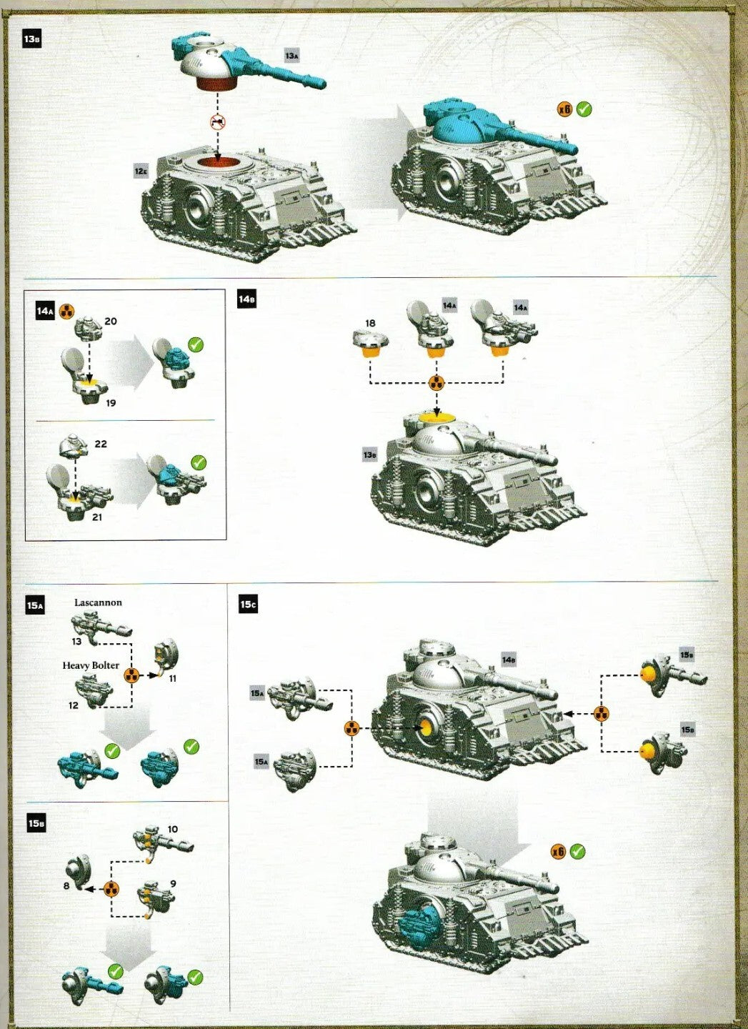 Warhammer - Legions Imperialis SINGLE Legion Predator Sprue ( 3 Tanks ), NEW