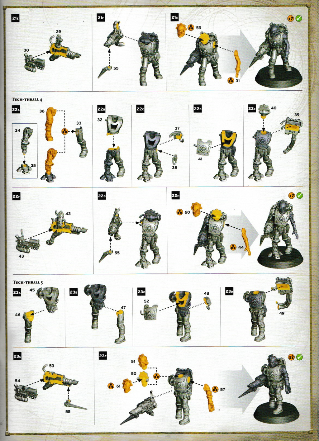 Warhammer Horus Heresy - Adeptus Mechanicus - 5 Adsecularis Tech-thralls, NEW