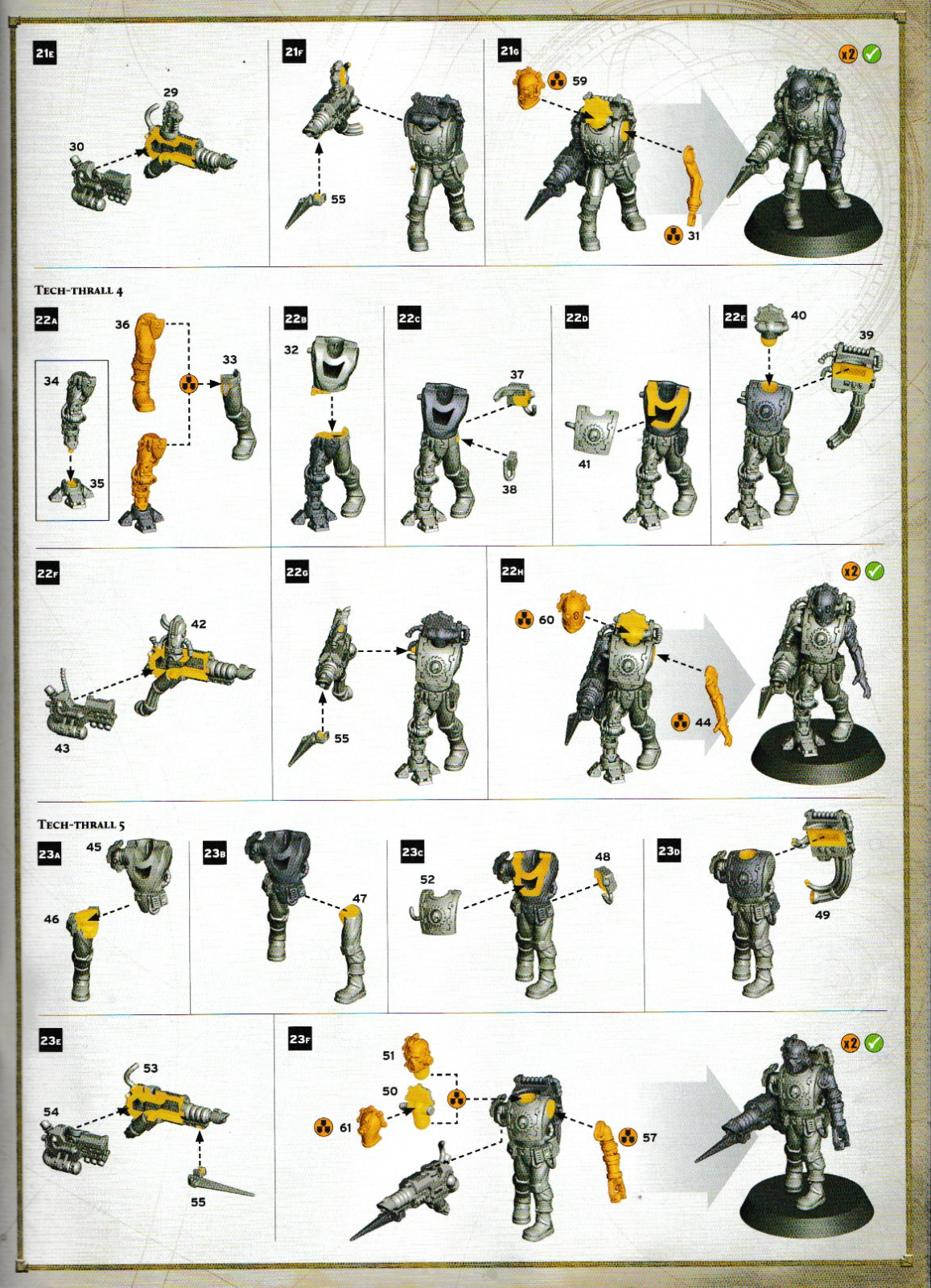 Warhammer Horus Heresy - Adeptus Mechanicus - 5 Adsecularis Tech-thralls, NEW