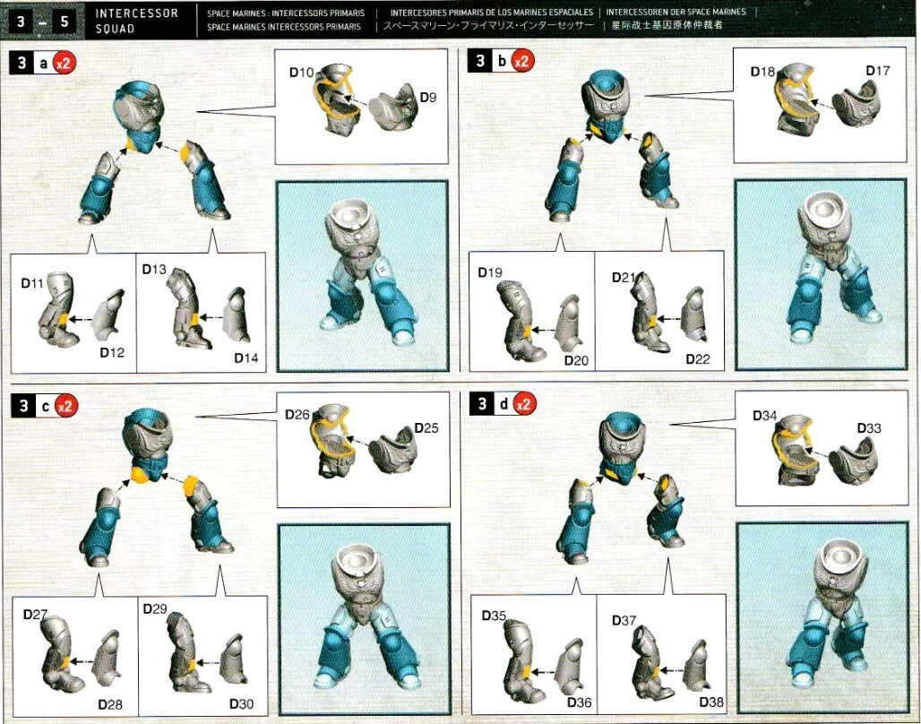 Warhammer 40K - Primaris Space Marines Intercessors squad (5 Models), NEW