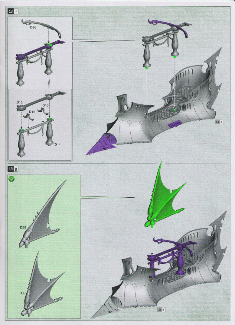 Drukhari Raider - Warhammer 40K ( Dark Eldar ) flying vehicle, NEW