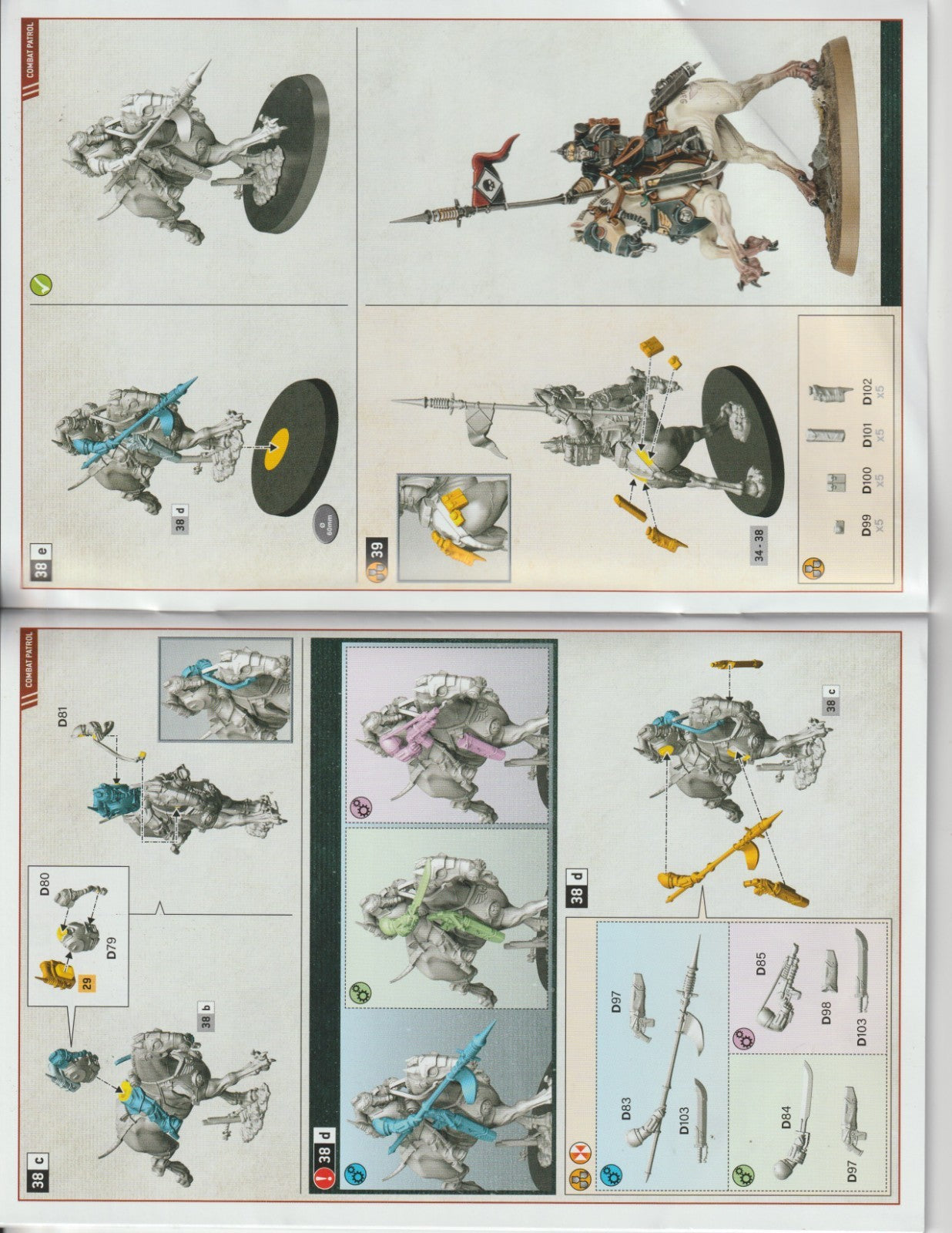 5 Krieg Death Riders - Warhammer 40k, NEW