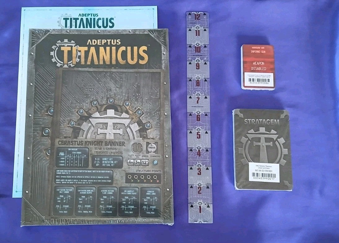Warhammer 40K Adeptus Titanicus - Rulebook, Cards & Rule Sheet, NEW (Sealed)
