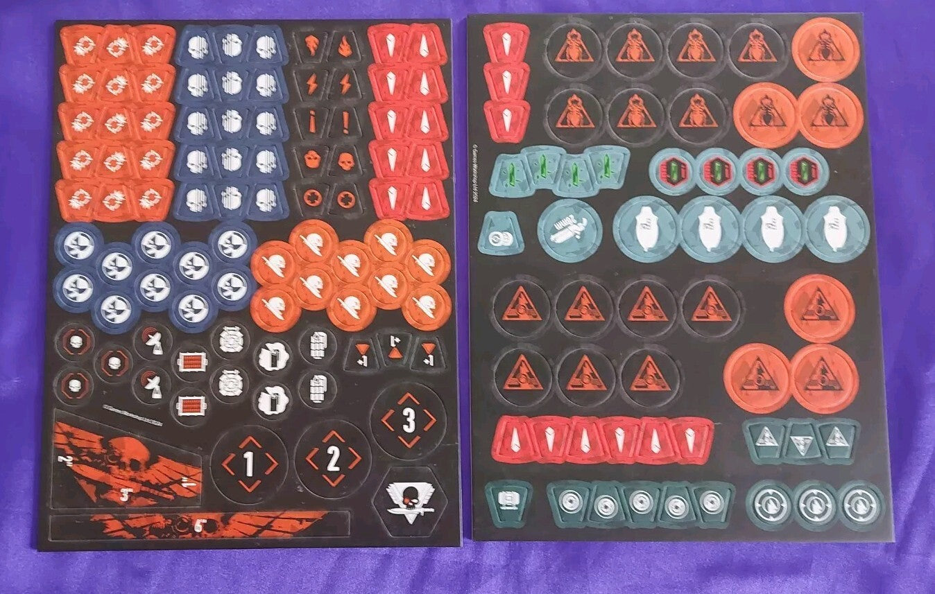 Warhammer 40K Kill Team Hivestorm Counters 2 Sheets, NEW