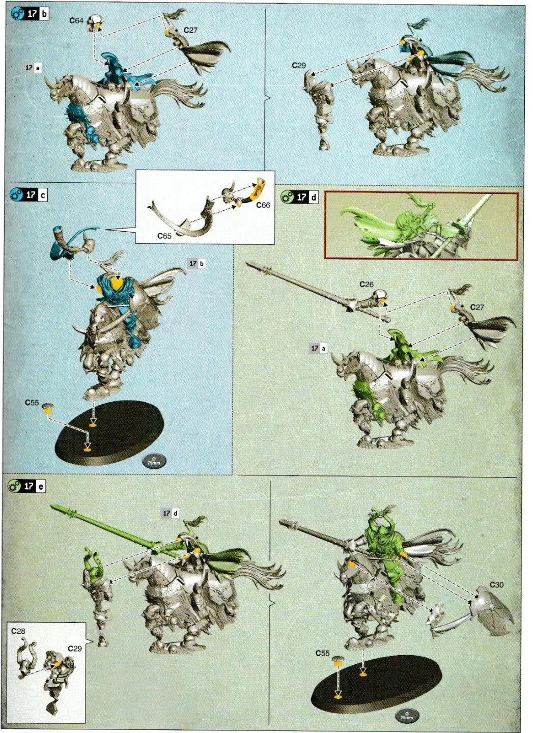 Warhammer - Slaves to Darkness 2019 - 5 x Chaos Knights - NEW NO COMMAND SPRUE