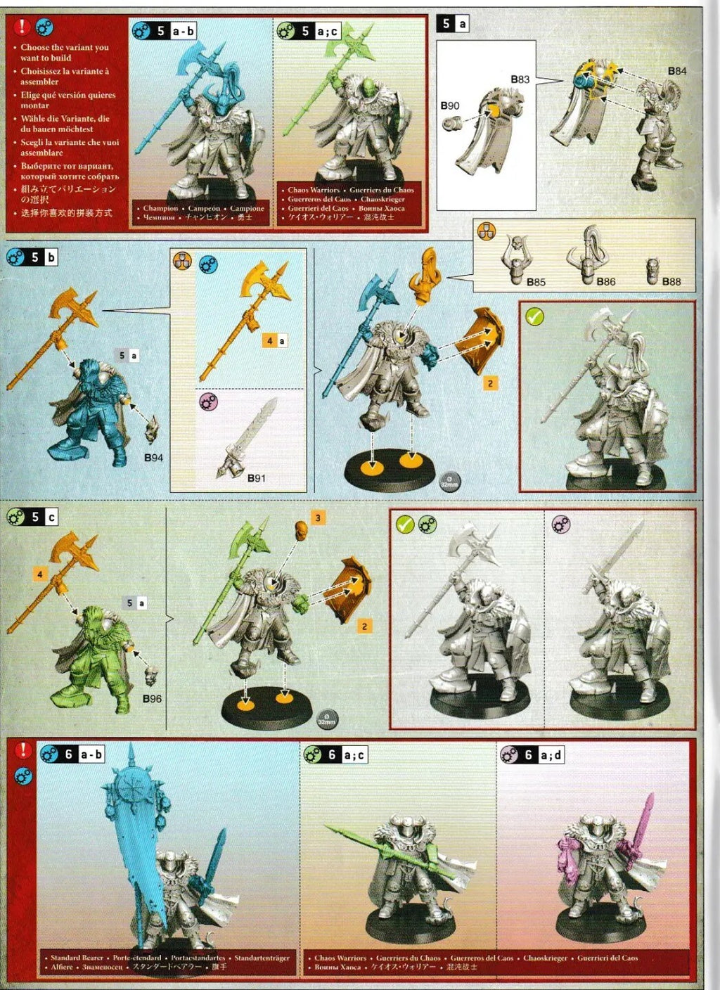 Warhammer - Slaves to Darkness - 10 Chaos Warriors Unit - NEW with bases