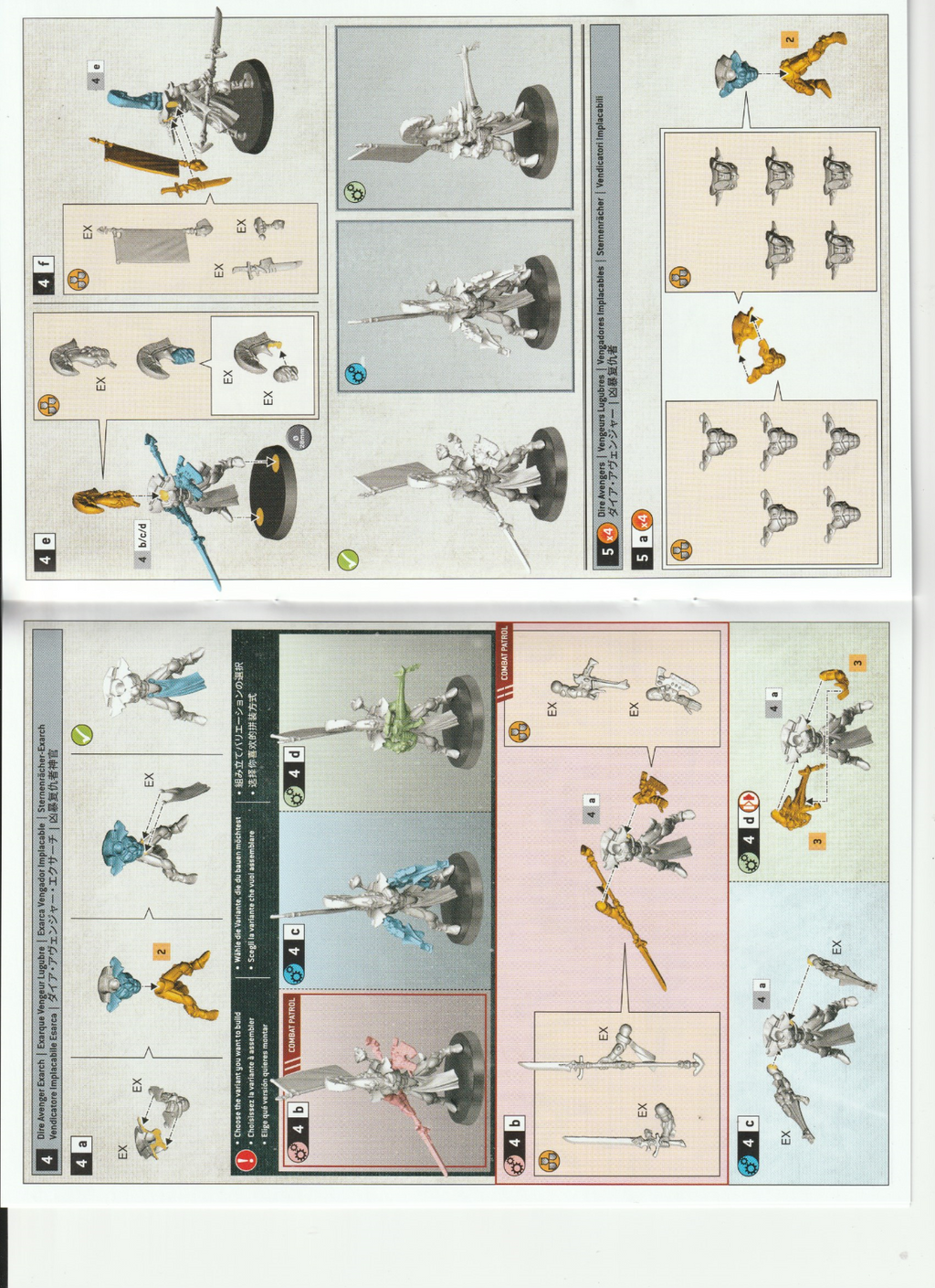 Warhammer 40K - Aeldari Dire Avengers Unit (5), NEW On Sprue