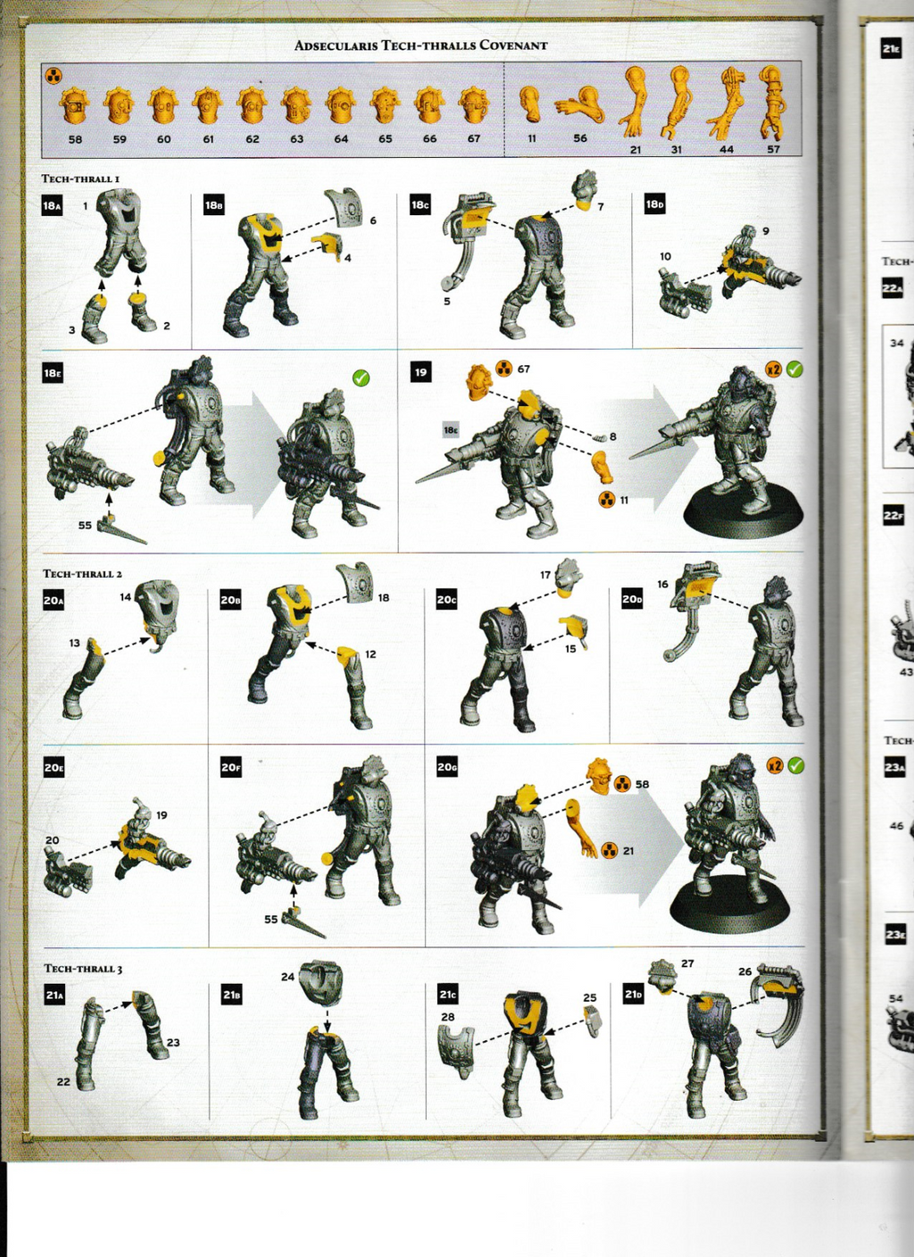 Warhammer Horus Heresy - Adeptus Mechanicus - 20 Adsecularis Tech-thralls, NEW