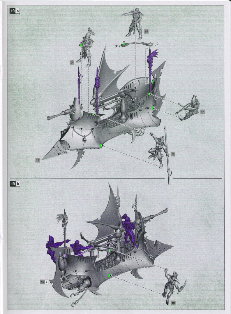 Drukhari Raider - Warhammer 40K ( Dark Eldar ) flying vehicle, NEW