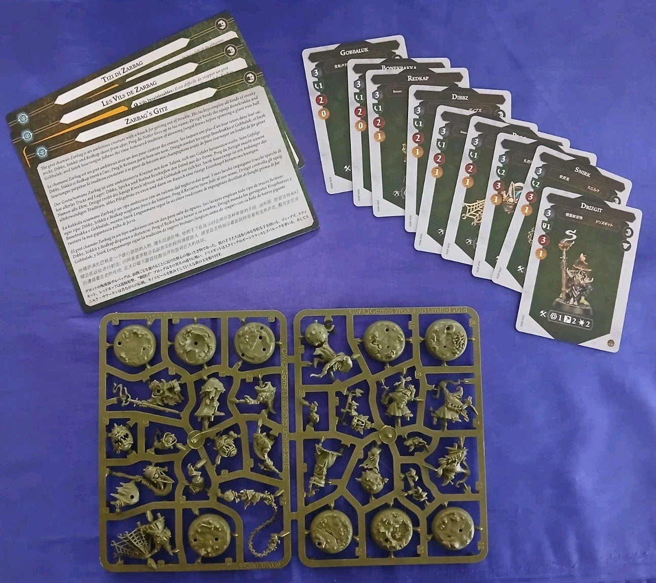 Zarbag's Gitz, Warhammer Underworlds, NEW with cards