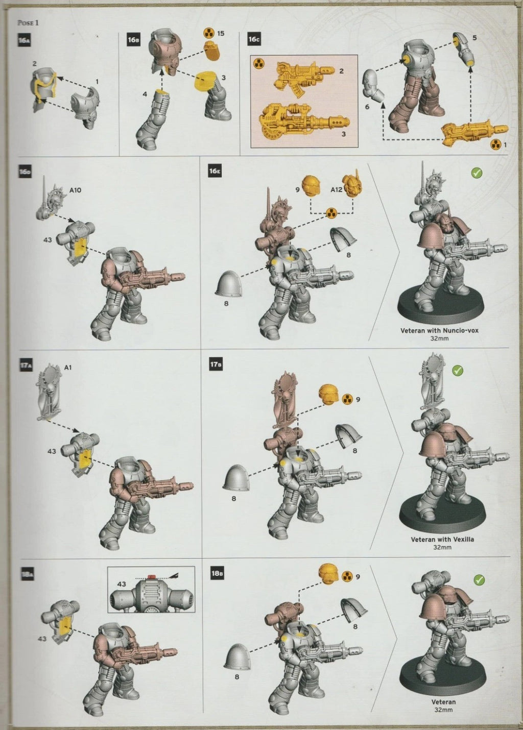 Warhammer 30K Horus Heresy, Saturnine - MK 2 Veteran Squad With Disintegrators
