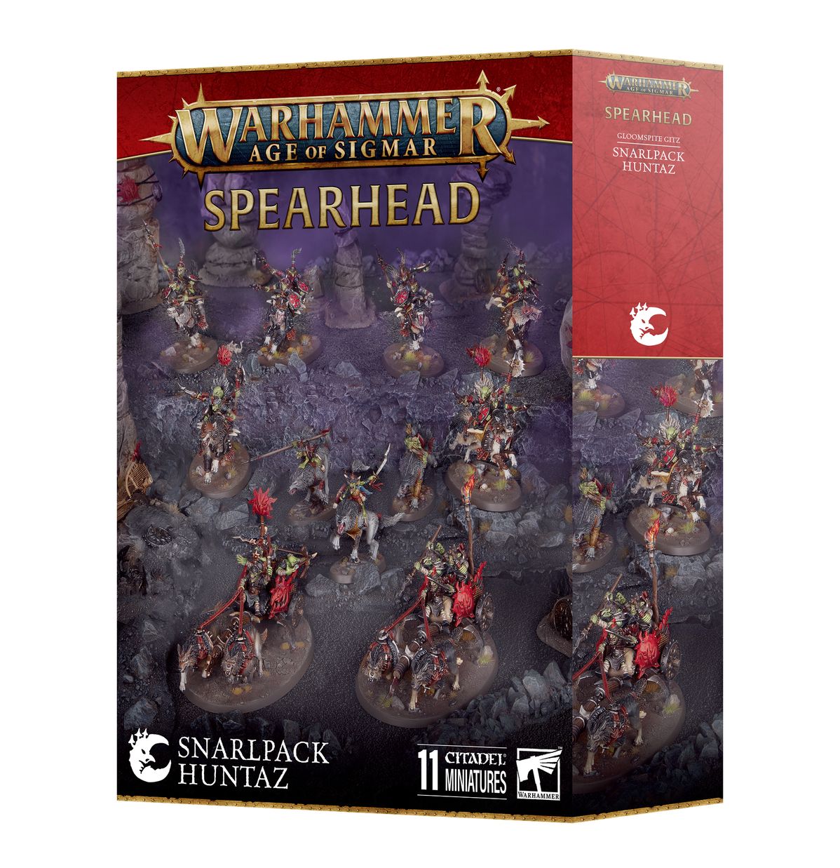 Warhammer Age of Sigmar: Spearhead : Gloomspite Gitz – Snarlpack Huntaz