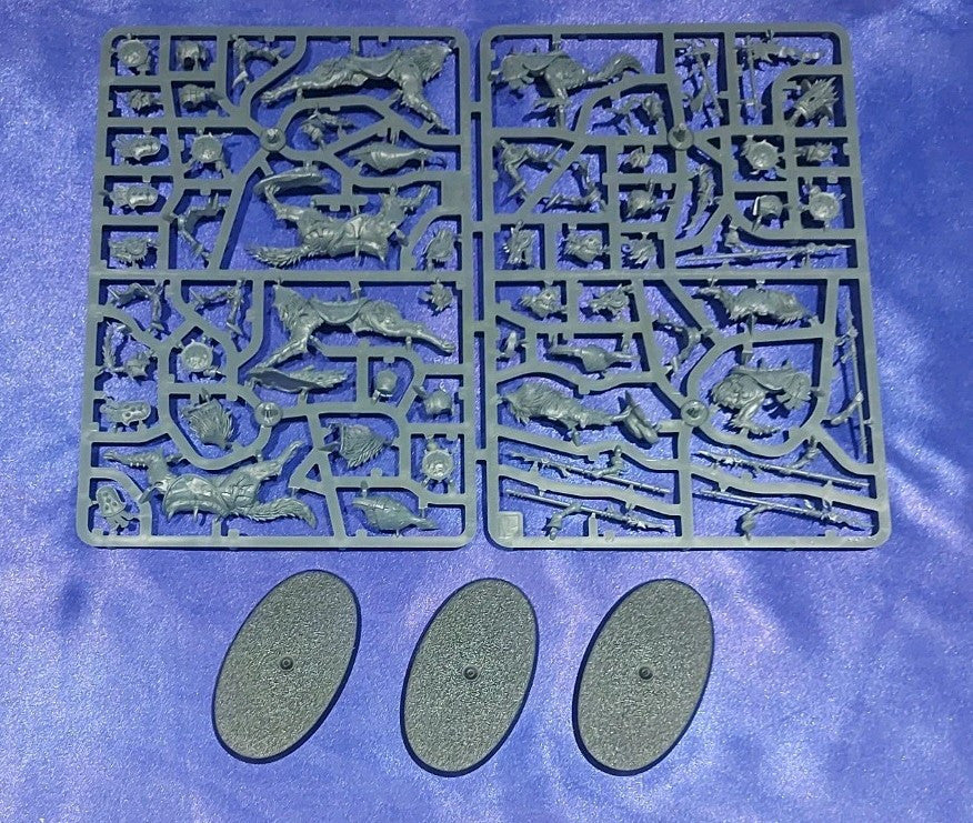 Warhammer Age Of Sigmar - Gitmob Snarlpack Cavalry Unit (3), NEW